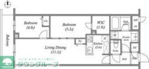 プライムガーデン若木の物件間取画像